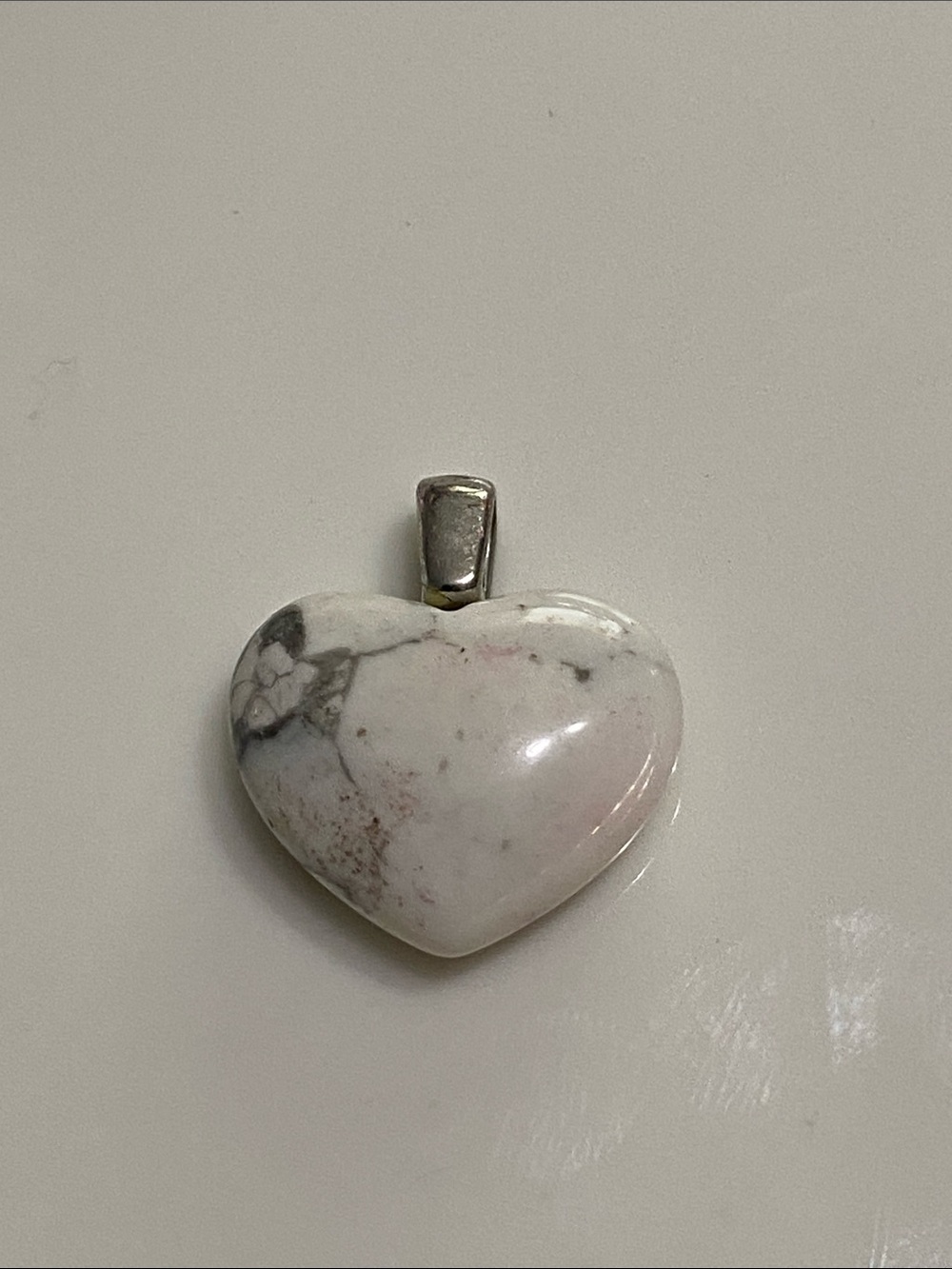 Heart Howlite Stone Pendant